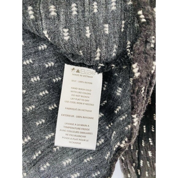 Paper Crane Women's Size Size Small Geometric Print Peplum Blouse Black White - Picture 4 of 6